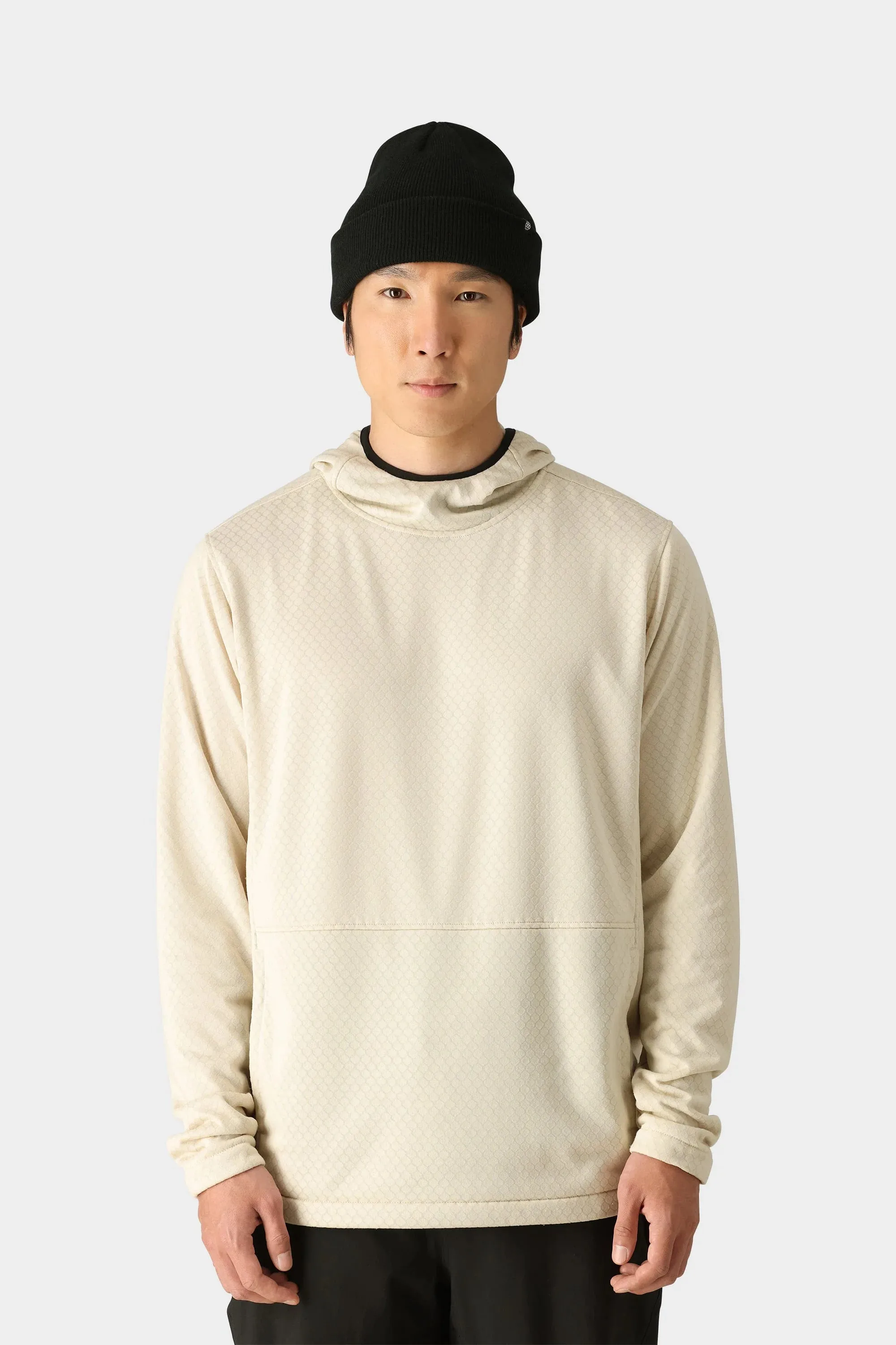 686 Mens Mission Grip Fleece Hoodie - Limestone