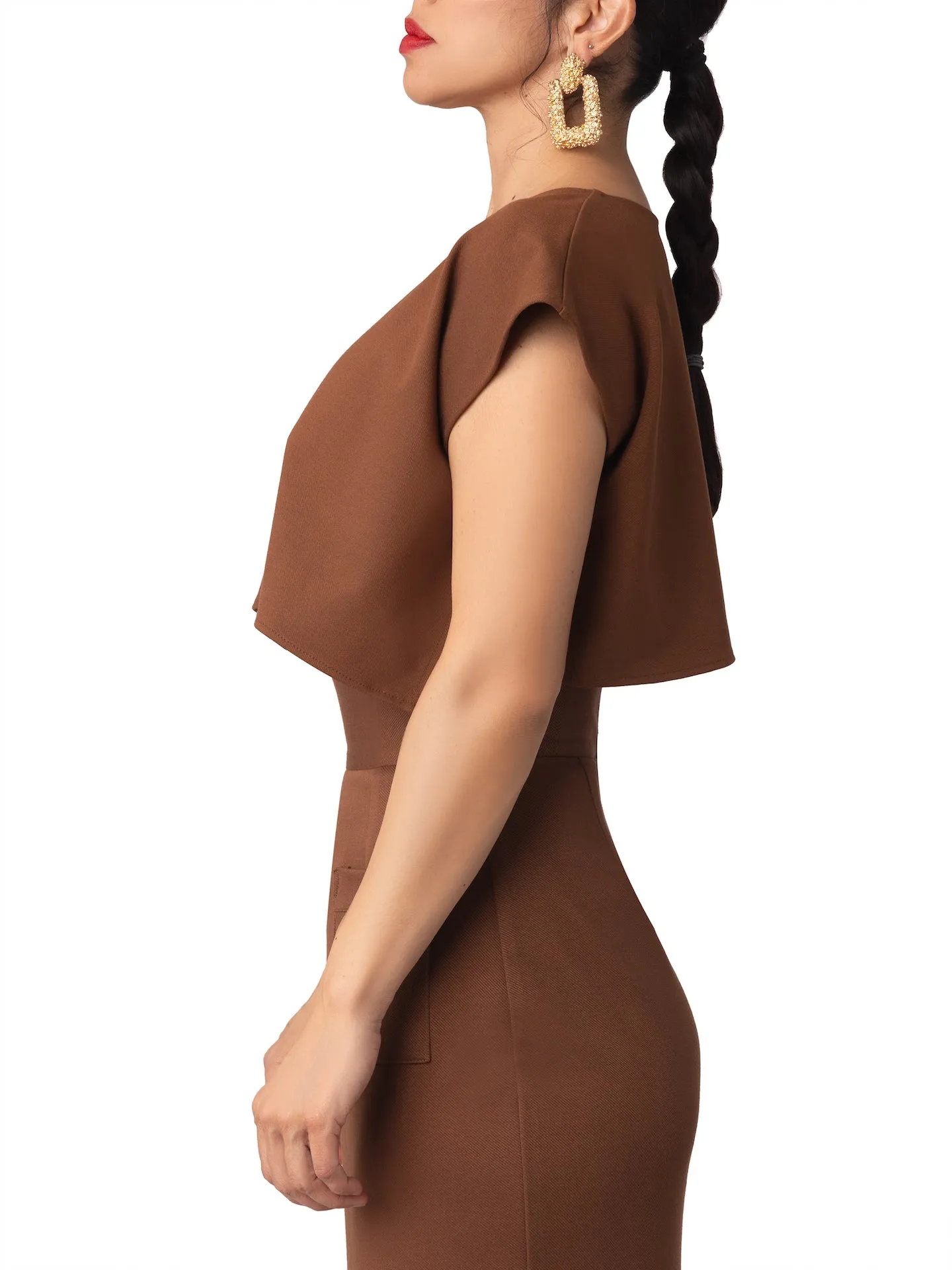 “Abby” Brown Crop Top