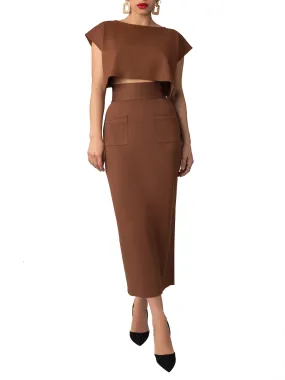 “Abby” Brown Crop Top