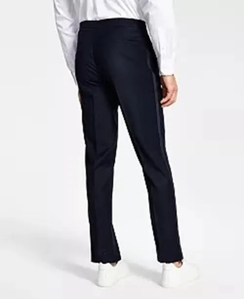 Alfani Men's Slim Fit Tuxedo Pants Navy Blue 33 x 32