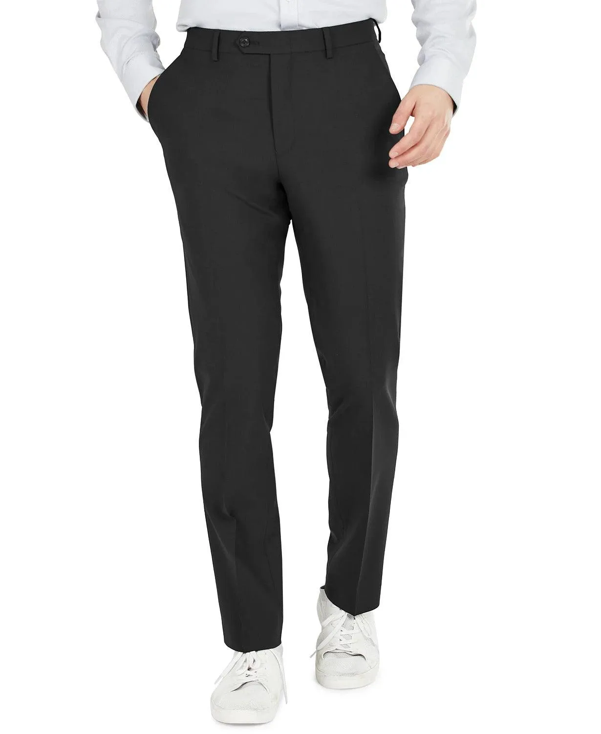 Bar Iii Mens Slim fit Dress Pants 32 / 30 Black Solid