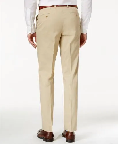 Bar Iii Mens Slim fit Dress Pants 32 / 32 Beige Solid Stretch