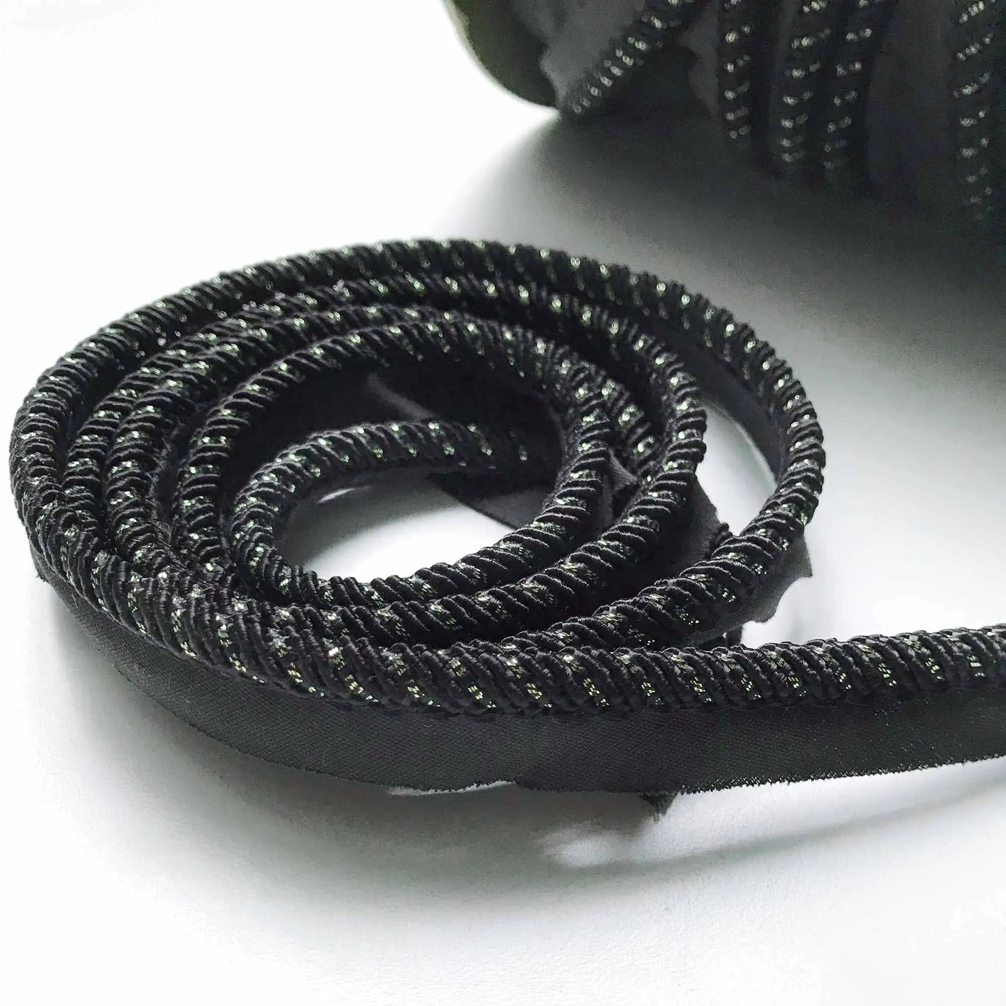 Black High Quality Decorative Lip Cord Trim by the yard