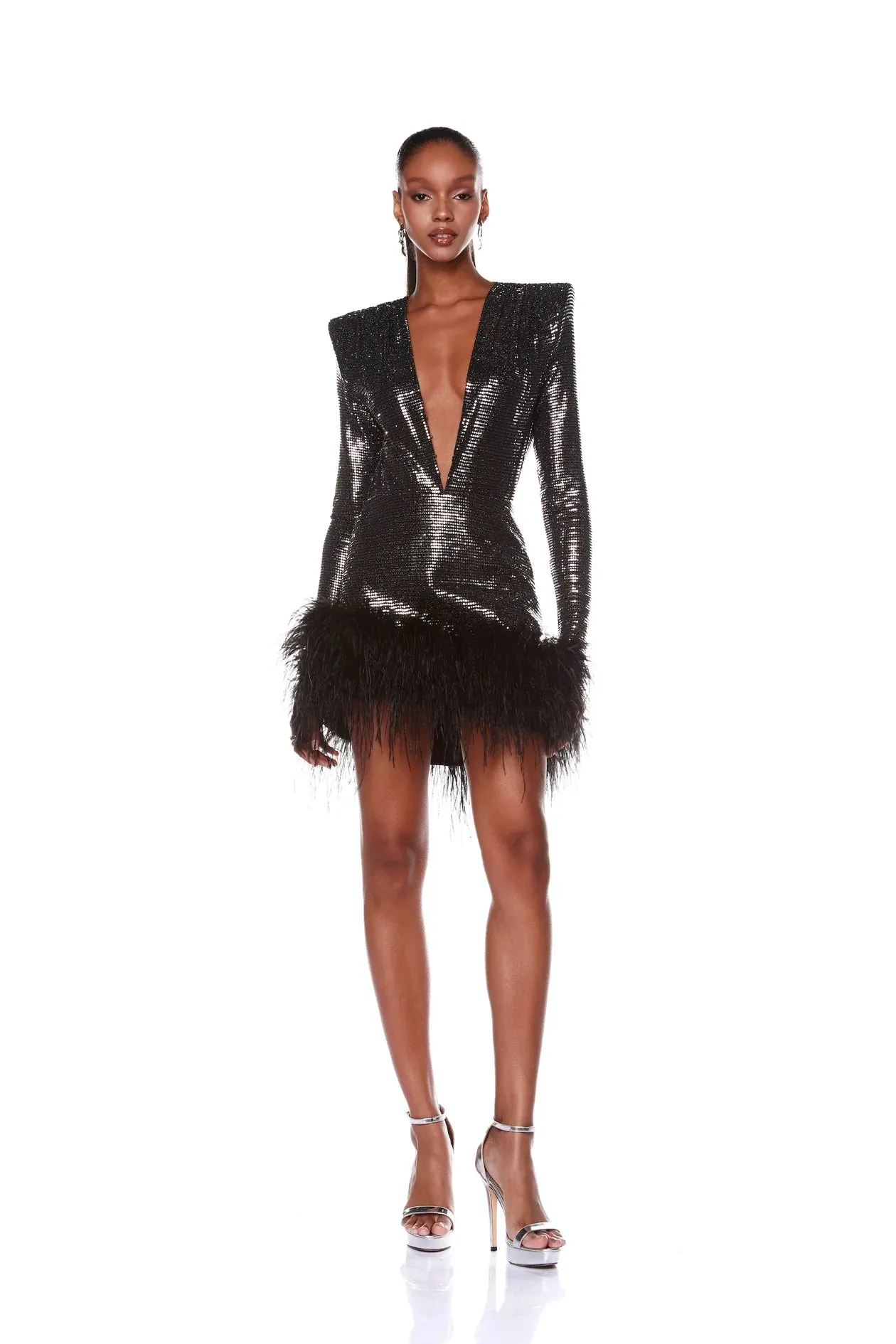 Bronx and Banco Kyoto Mini Dress Gunmetal