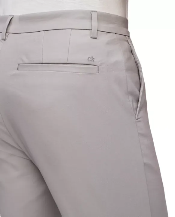 Calvin Klein Mens Slim fit Dress Pants 32 / 30 Grey Solid Stretch