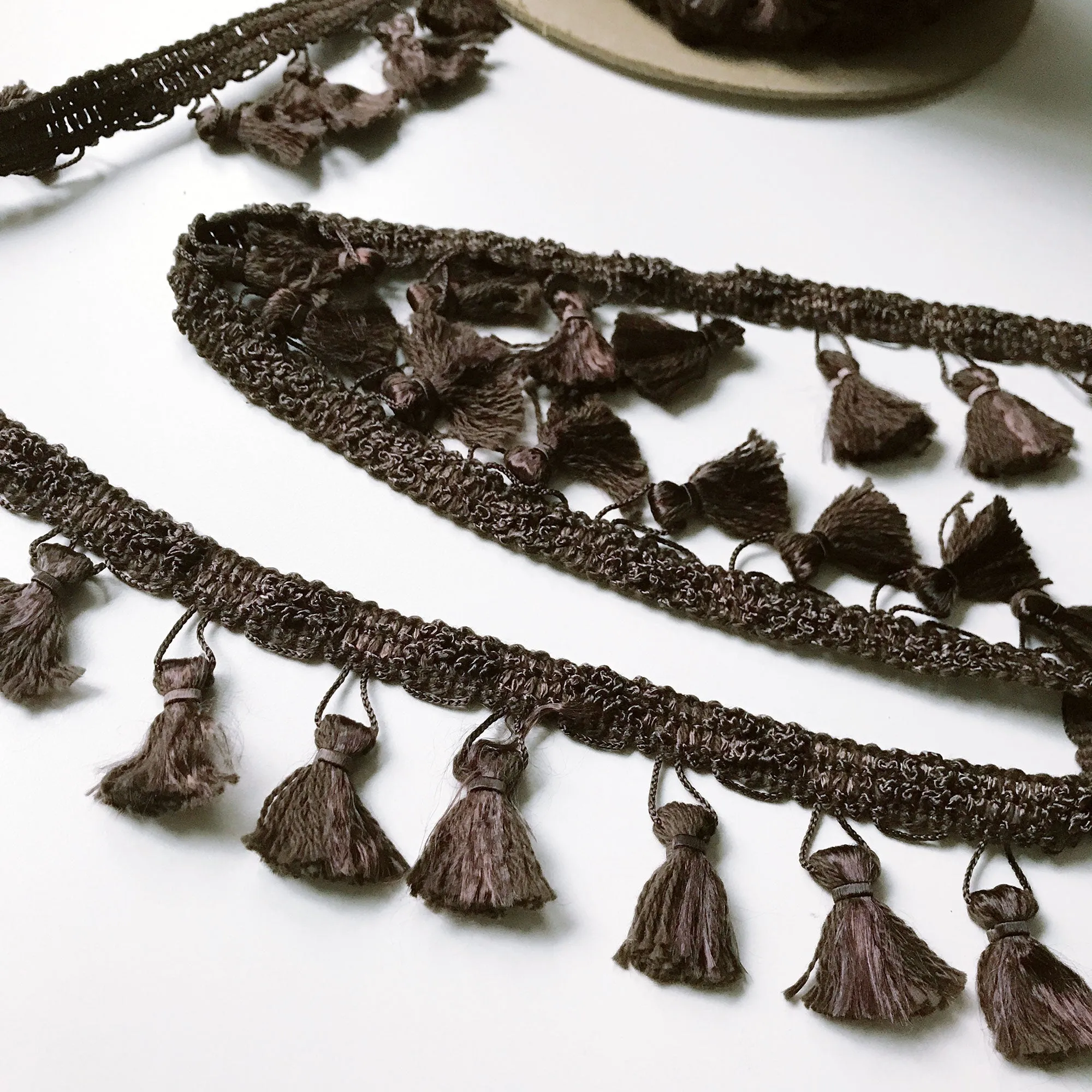 Chocolate High Quality Decorative Tassel Trim by the yard