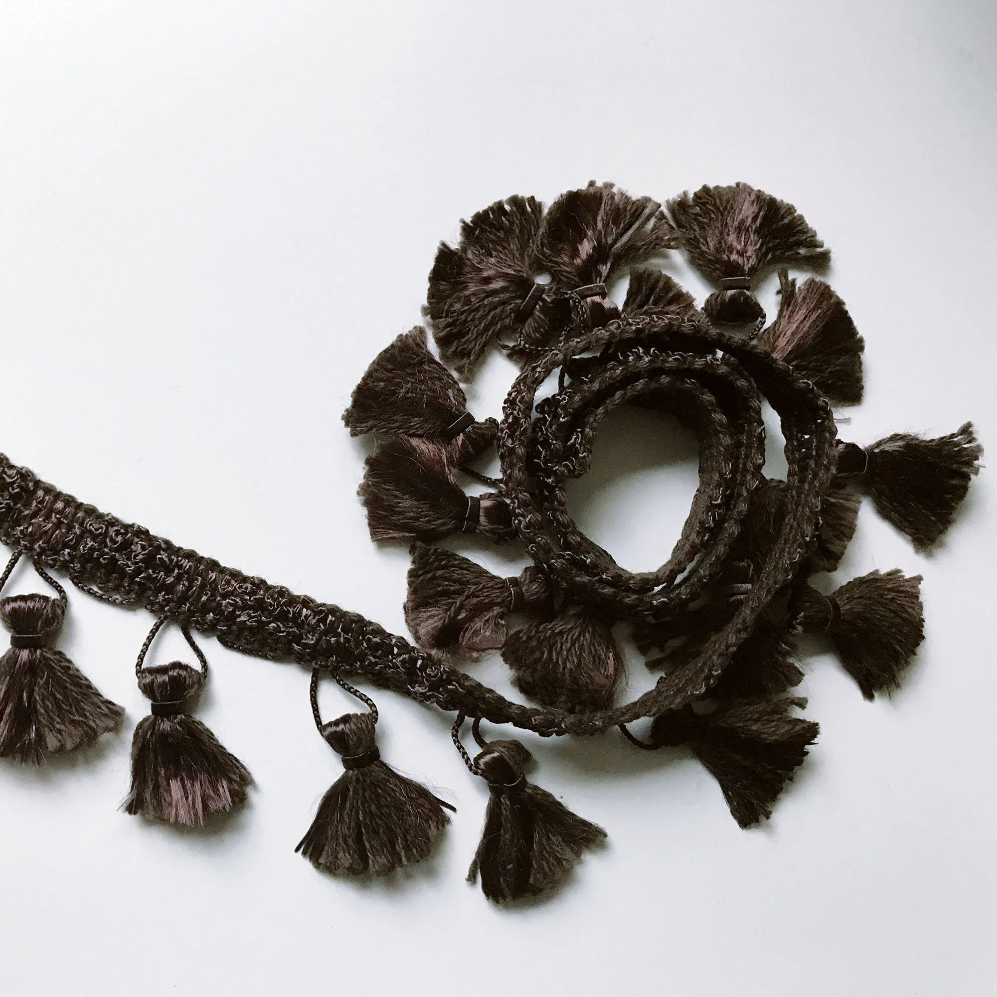 Chocolate High Quality Decorative Tassel Trim by the yard