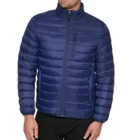 Club Room Men's Down Packable Quilted Puffer Jacket XL Navy Blue