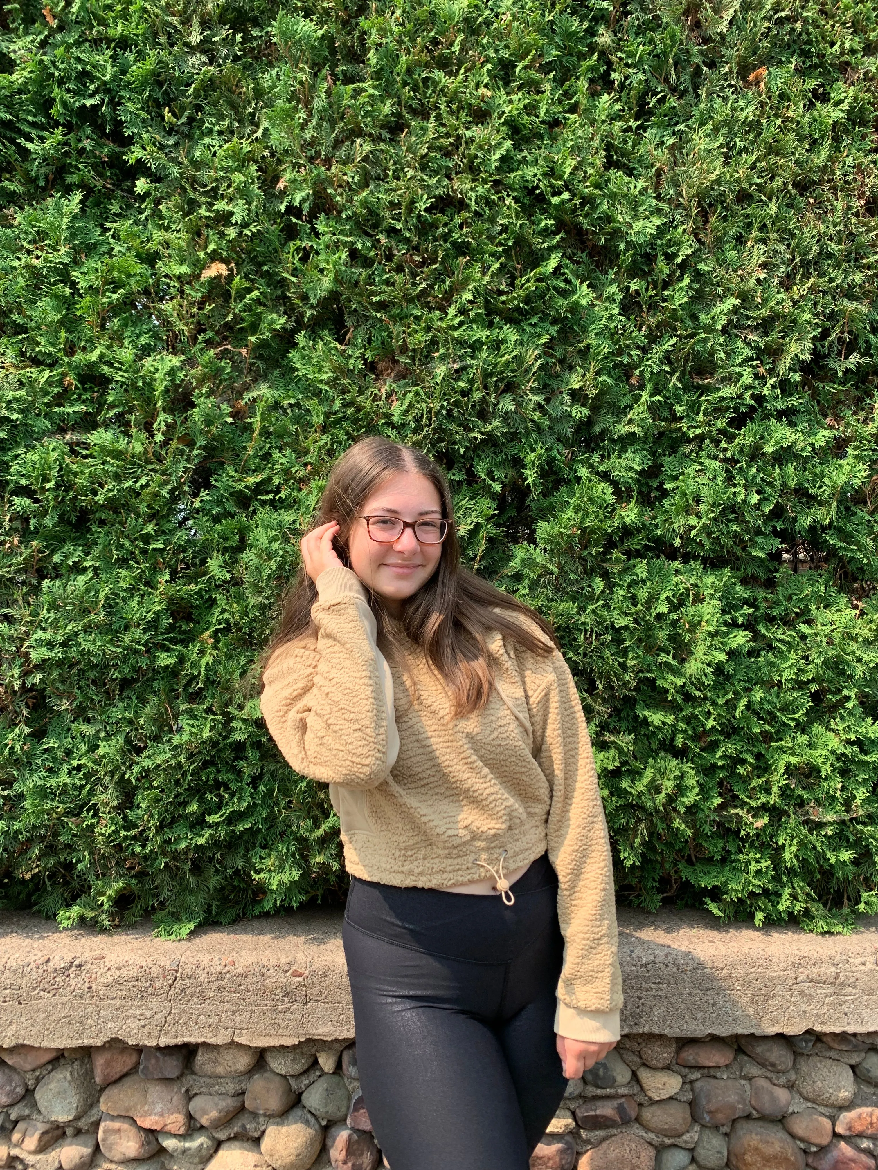 Cropped Sherpa Pullover Hoodie