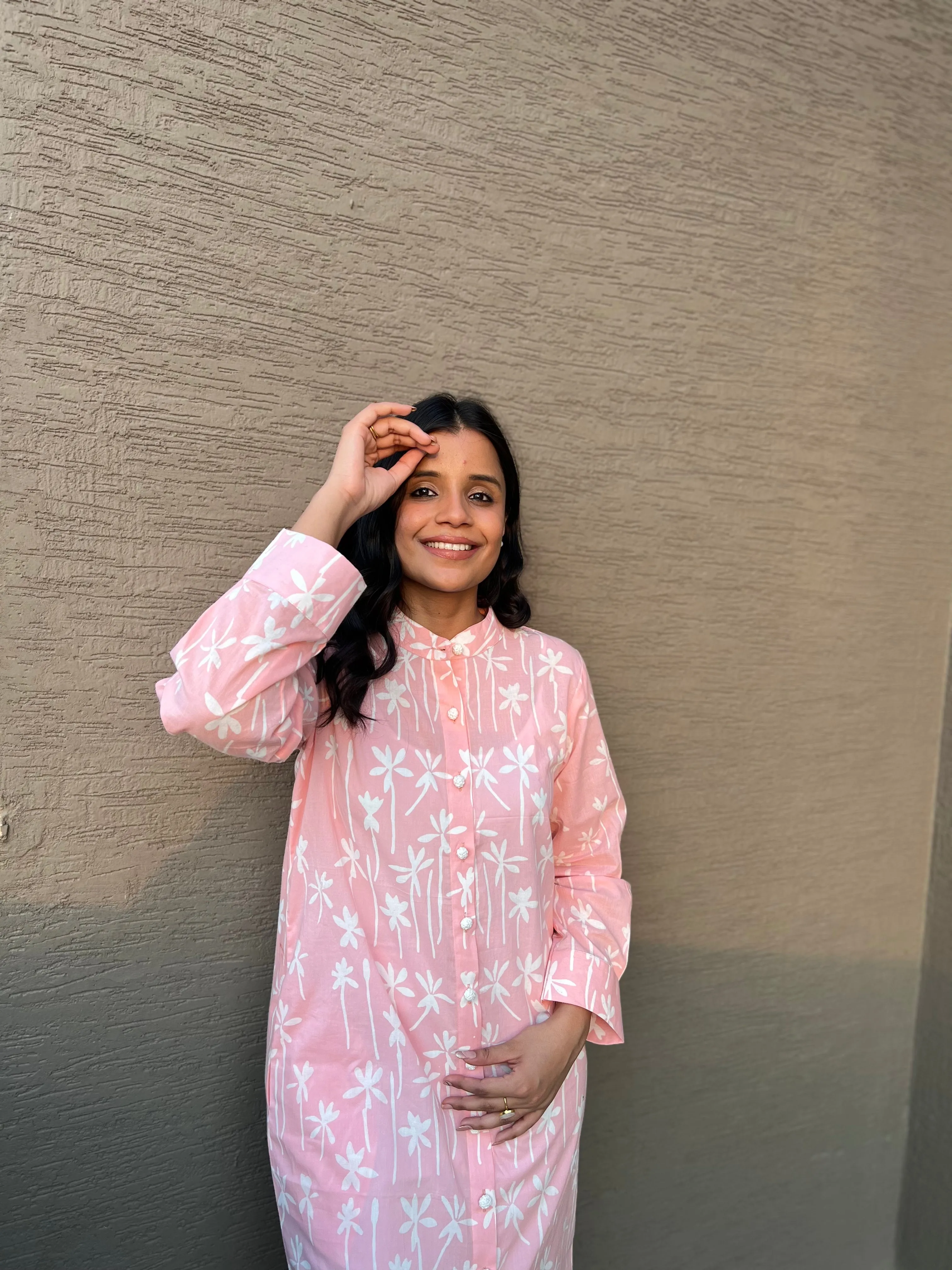 Falak Cotton Pink Kurta