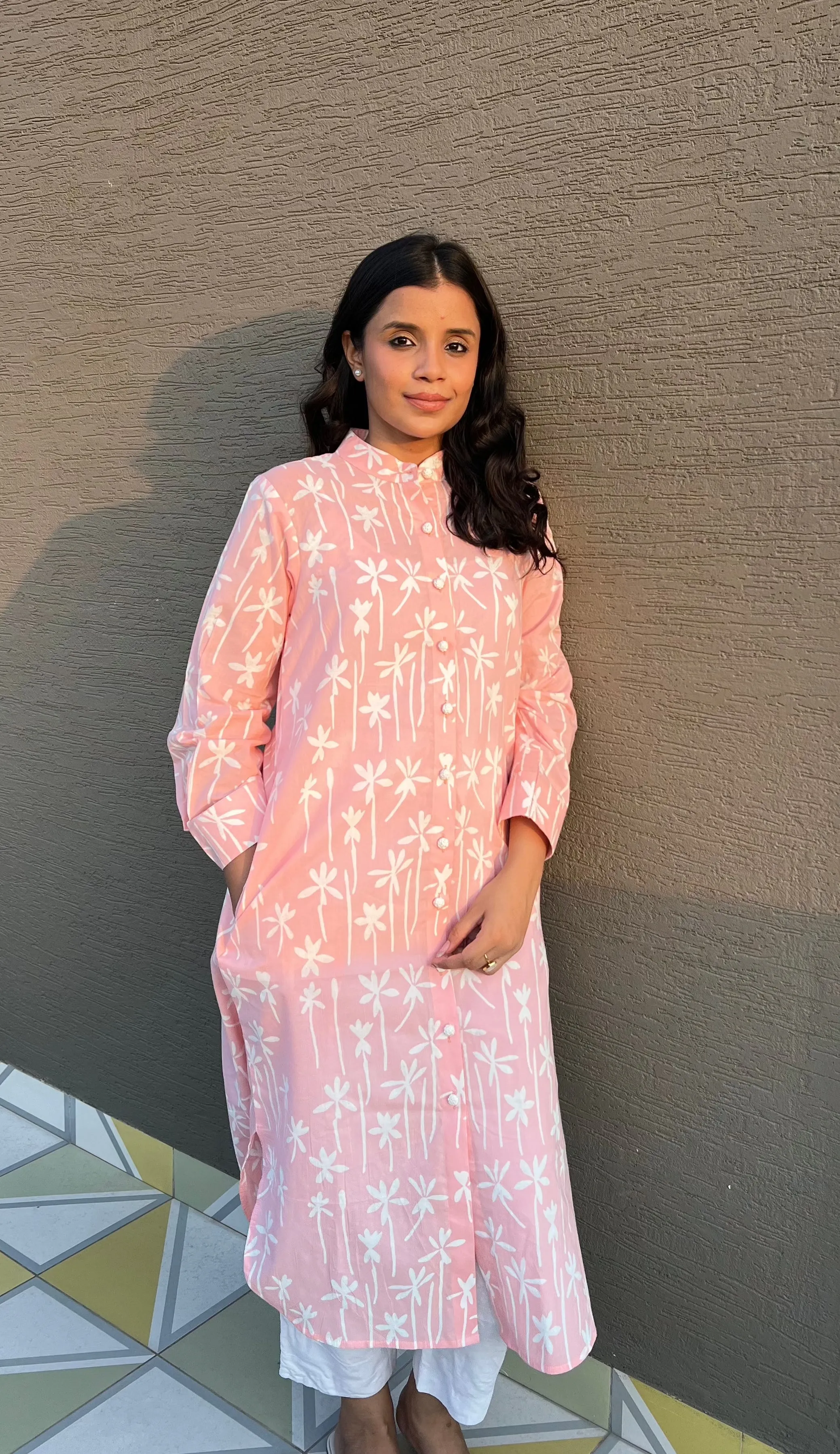 Falak Cotton Pink Kurta