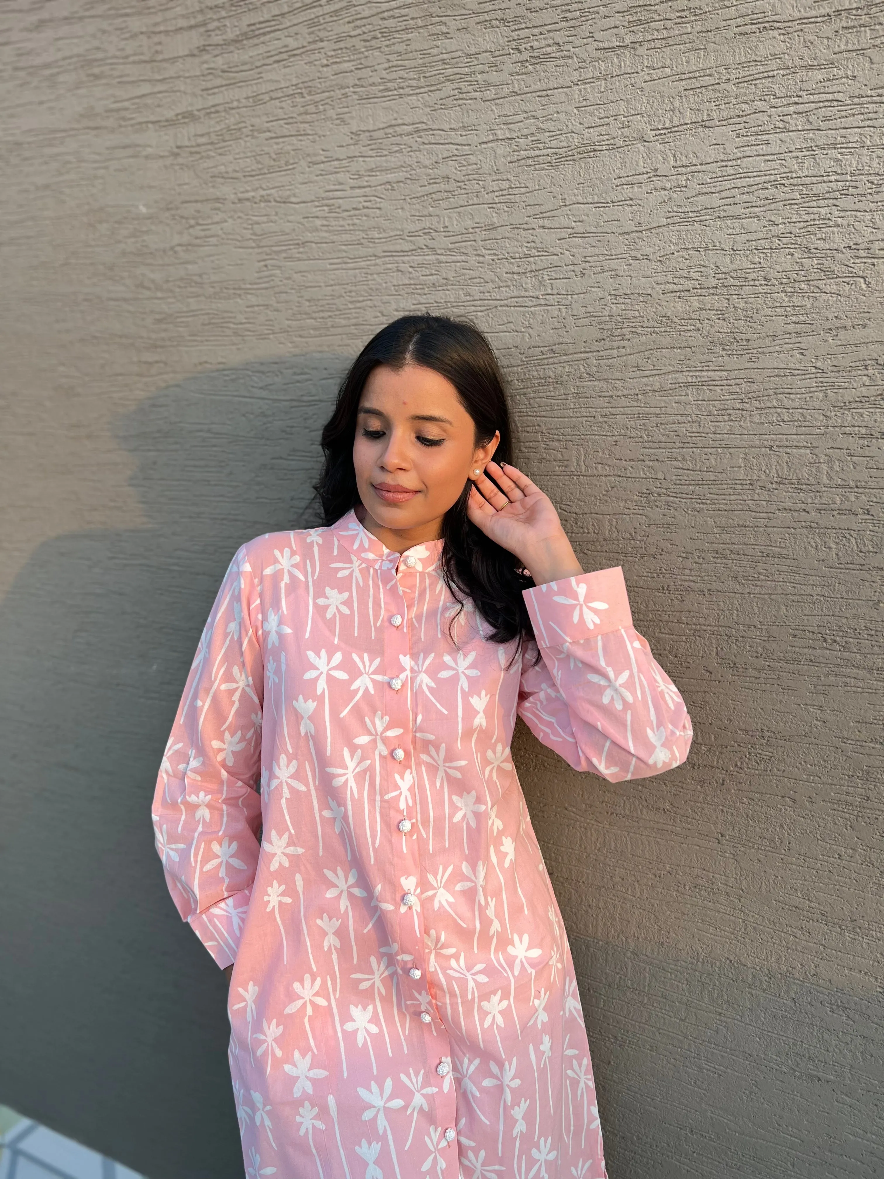 Falak Cotton Pink Kurta