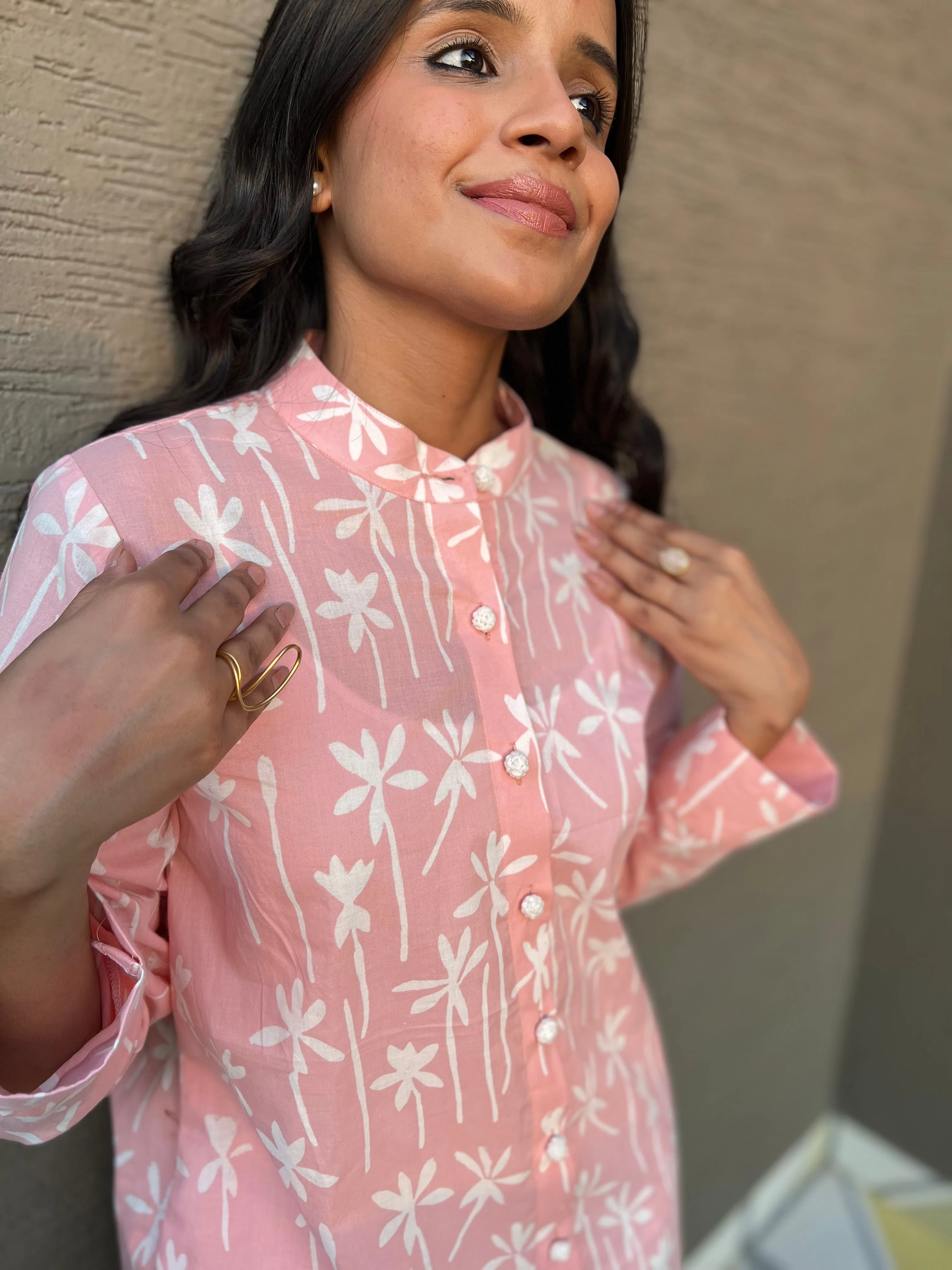 Falak Cotton Pink Kurta