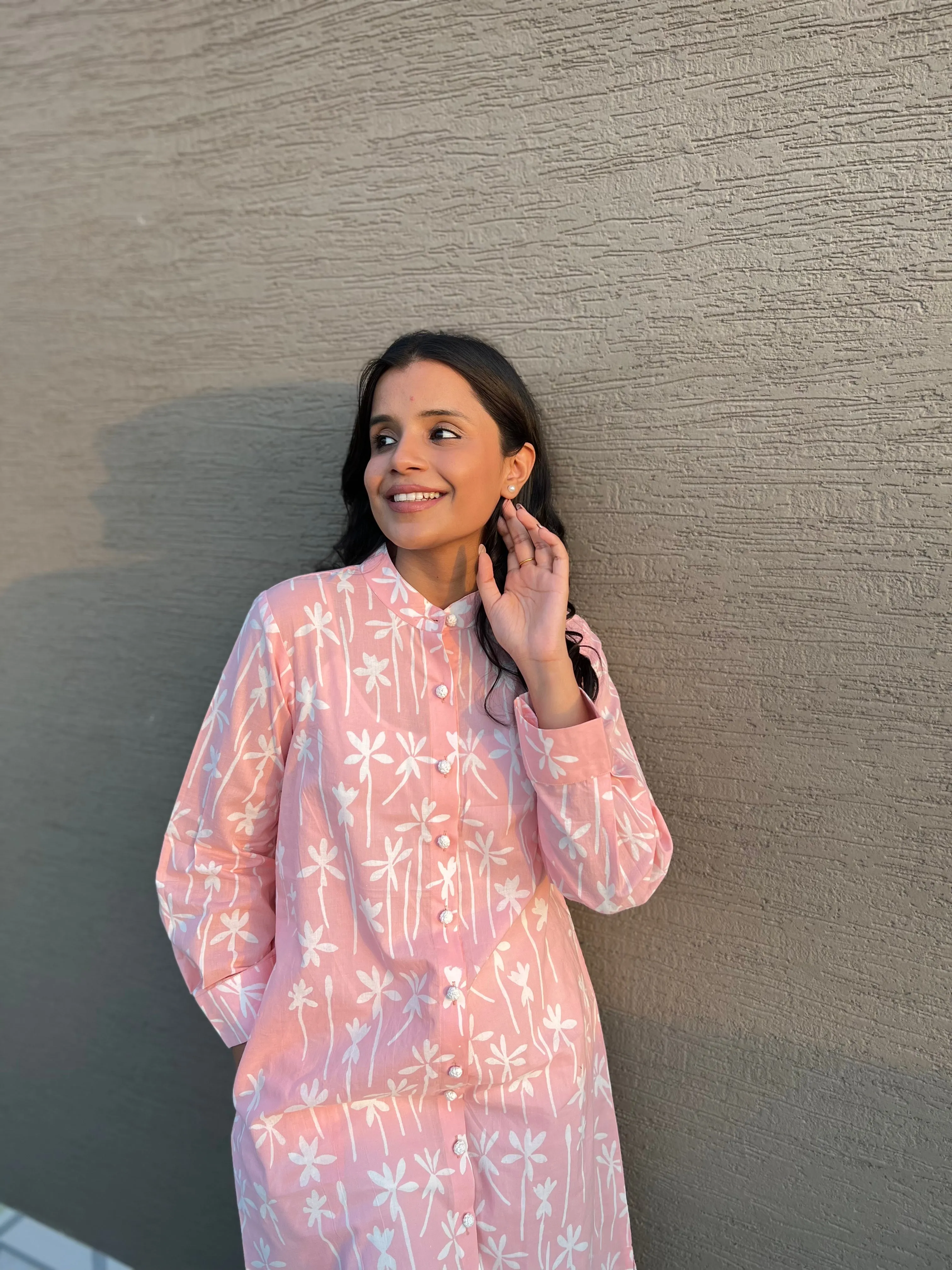 Falak Cotton Pink Kurta