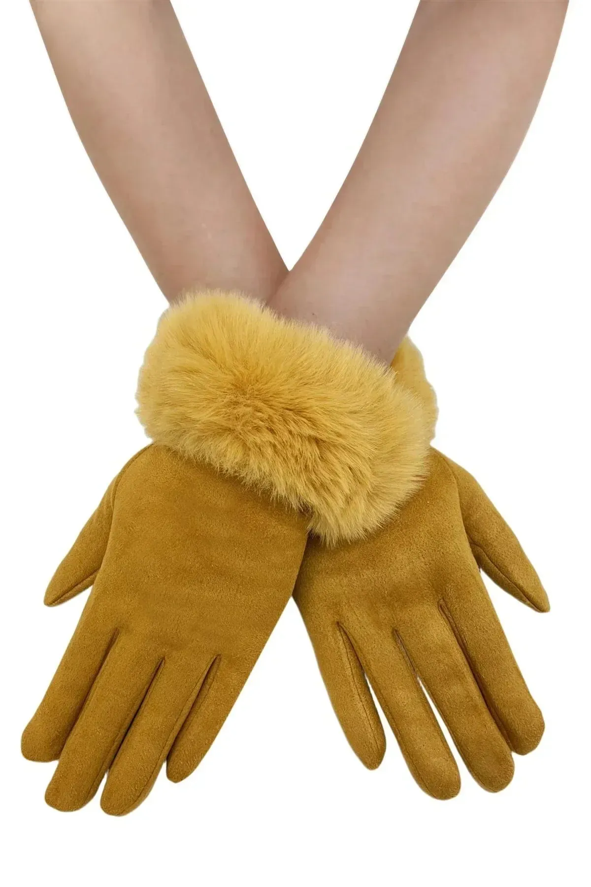 Faux Fur Trim Gloves | Fur Gloves