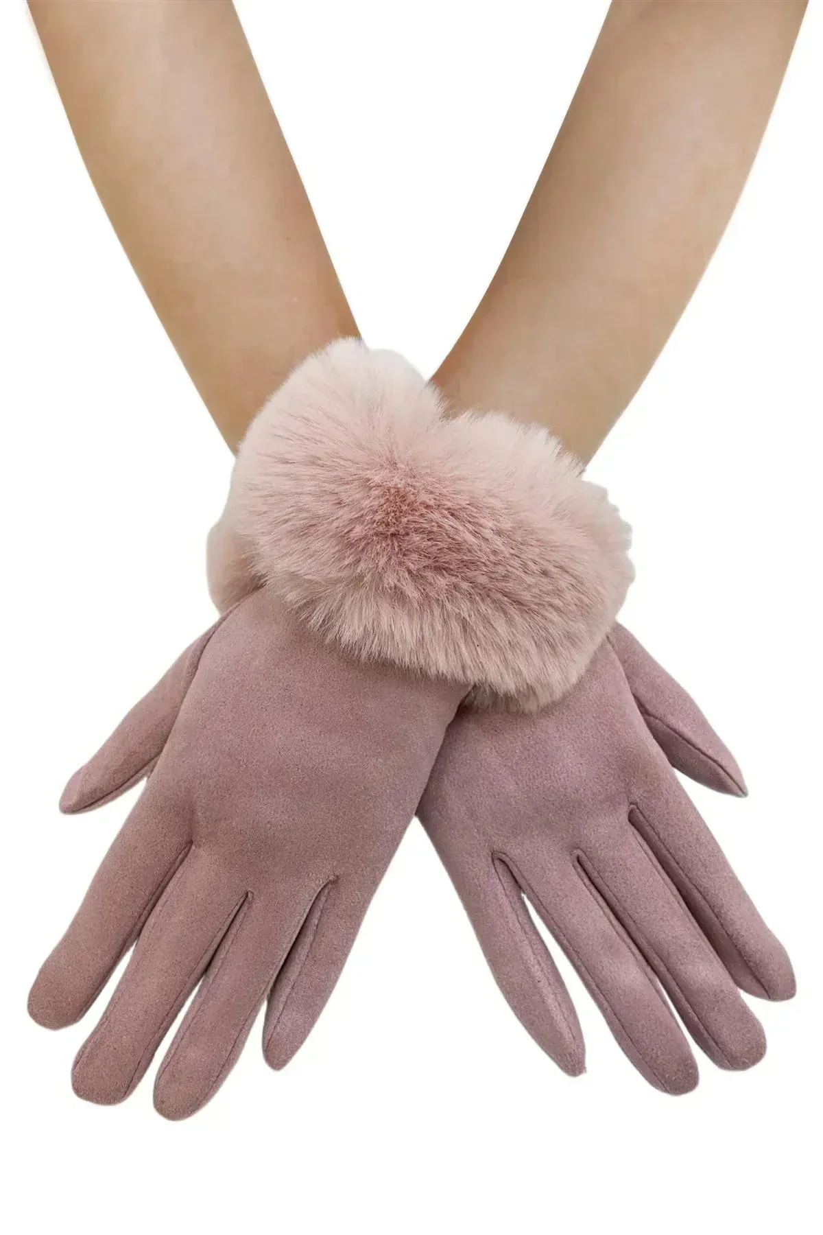 Faux Fur Trim Gloves | Fur Gloves