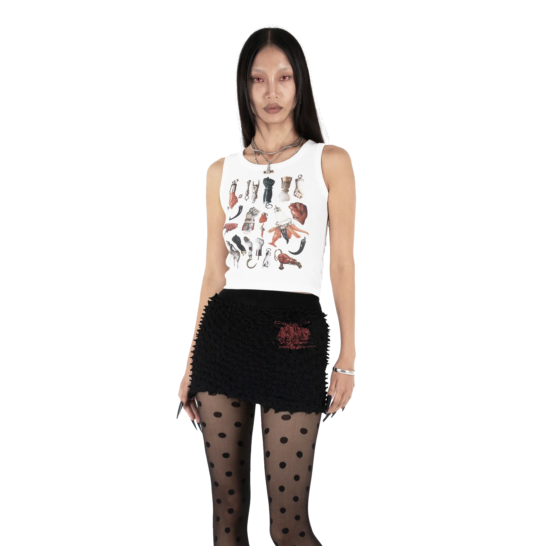 Figa Sleeveless Top in White