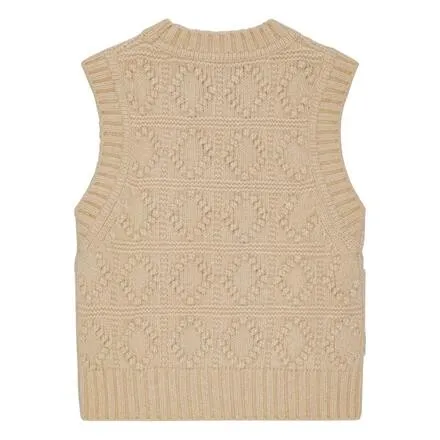 GANNI K2221 Bubble Vest in Egret