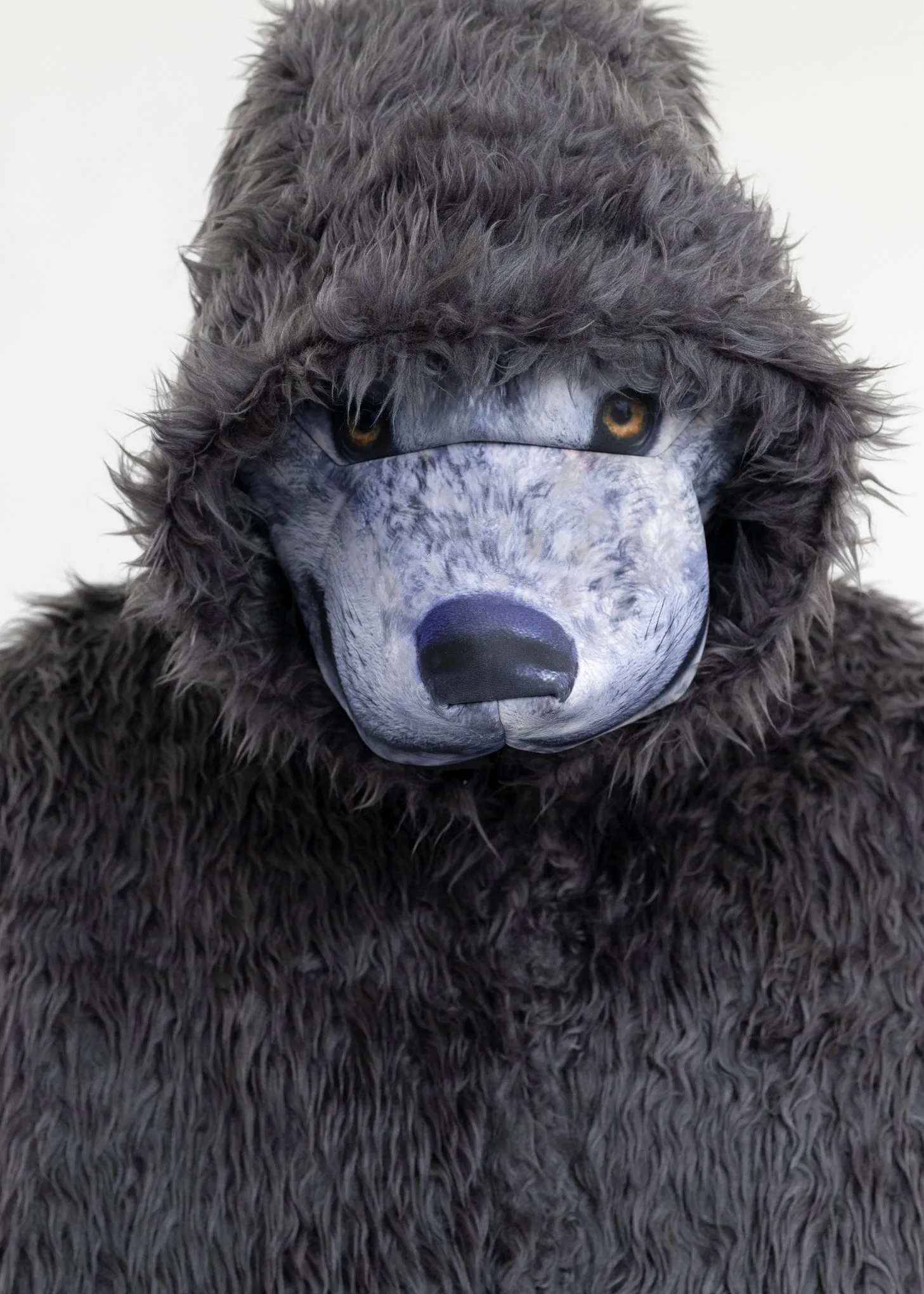 GREY ANIMAL TRIM FUR BLOUSON
