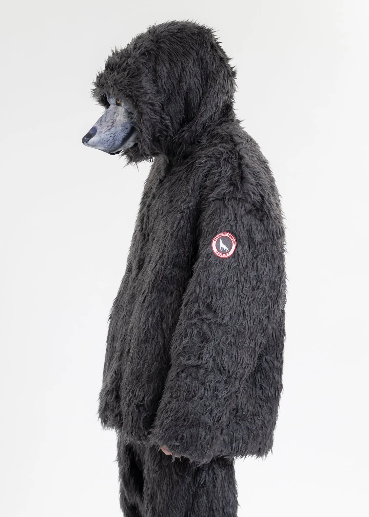 GREY ANIMAL TRIM FUR BLOUSON