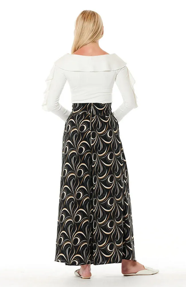 High Waist Fold Pleated Pants