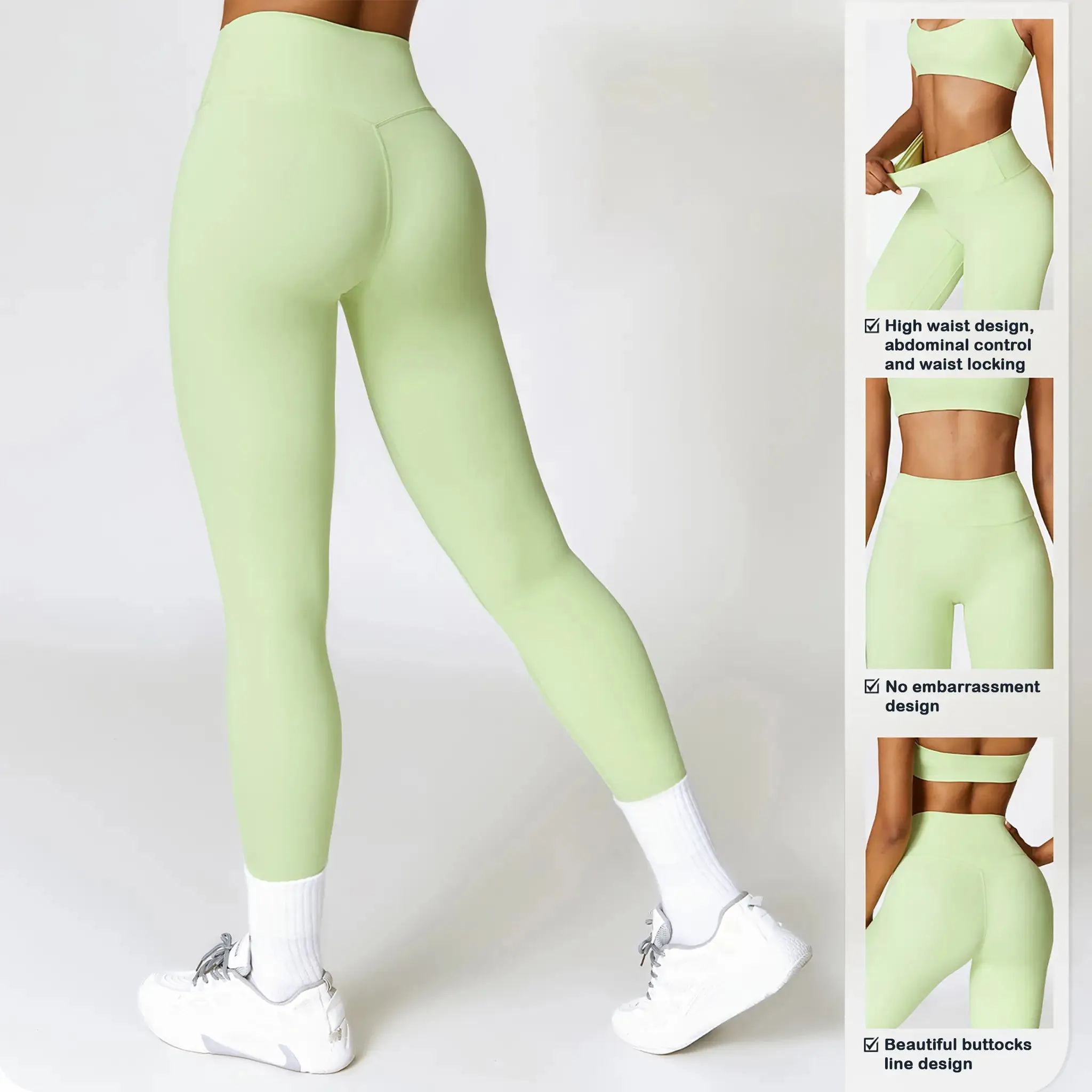 High Waist Hip Lift Brushed Yoga Pants