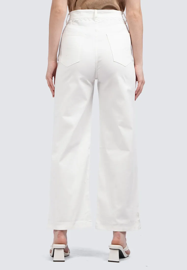 High Waist Twill Pants
