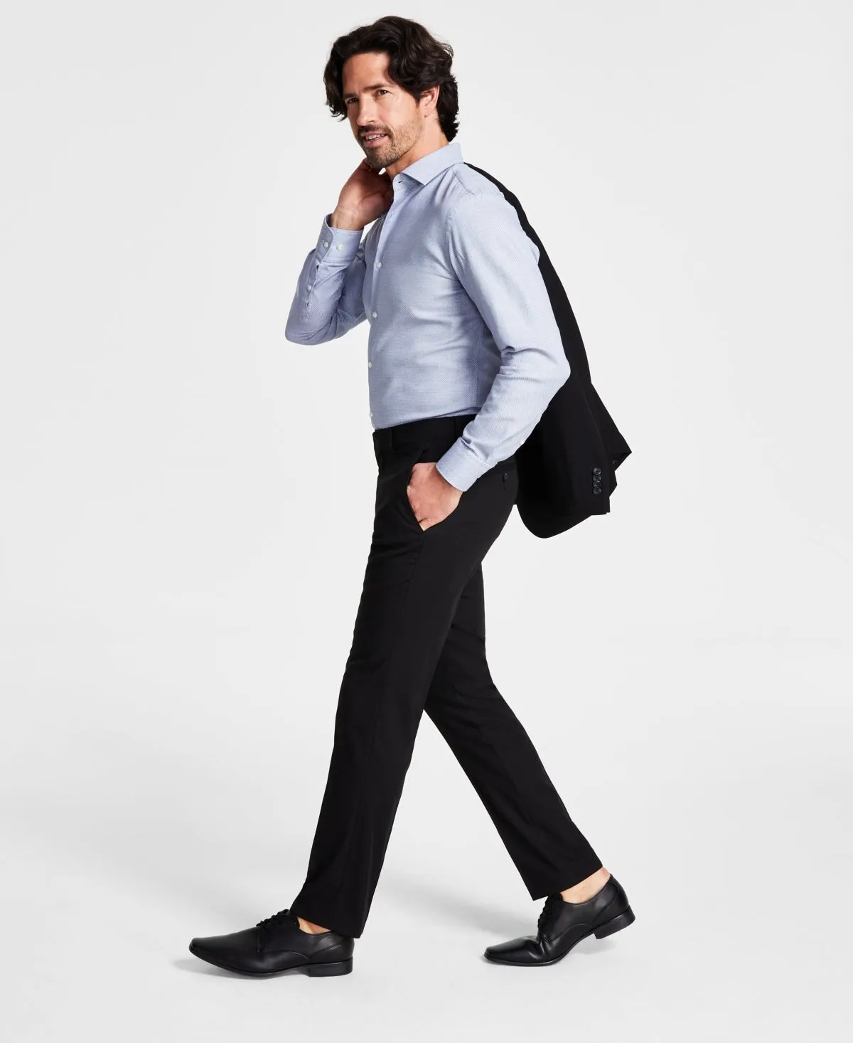 Kenneth Cole Reaction Mens Classic fit Dress Pants 32 / 29 Black Solid