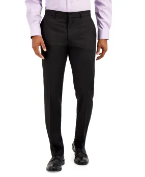 Kenneth Cole Reaction Mens Slim fit Dress Pants 36 / 32 Black Solid Stretch