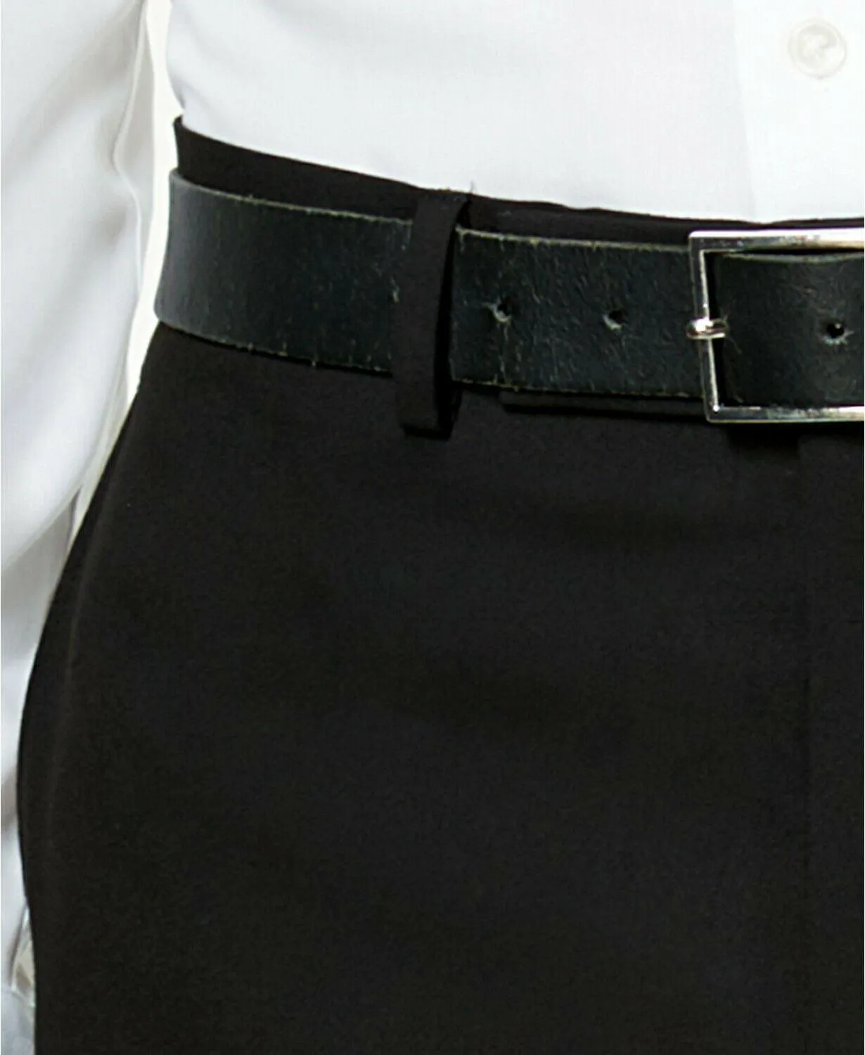 Kenneth Cole Reaction Mens Slim fit Dress Pants 36 / 32 Black Solid Stretch