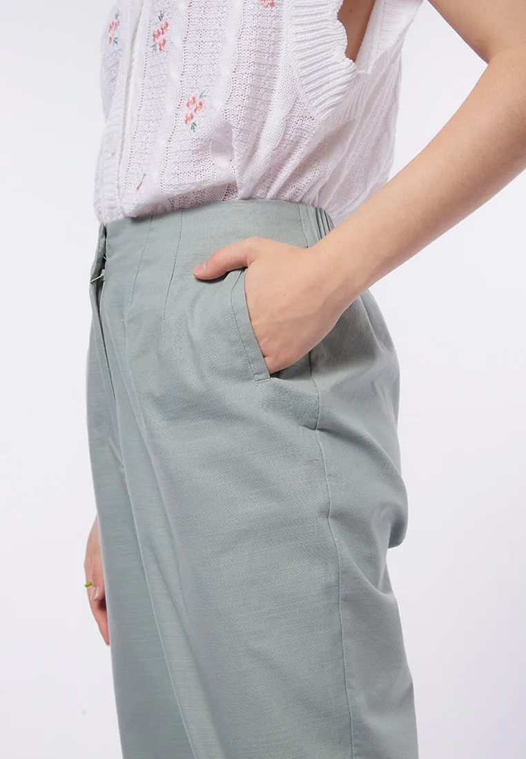 Knee Length High Waist Pants