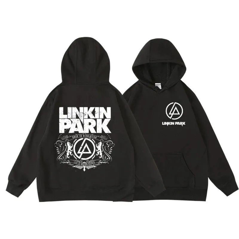 Linkin Park Hooded Pullover – Fall & Winter Rock Band Hoodie | Unisex Pullover Hoodie
