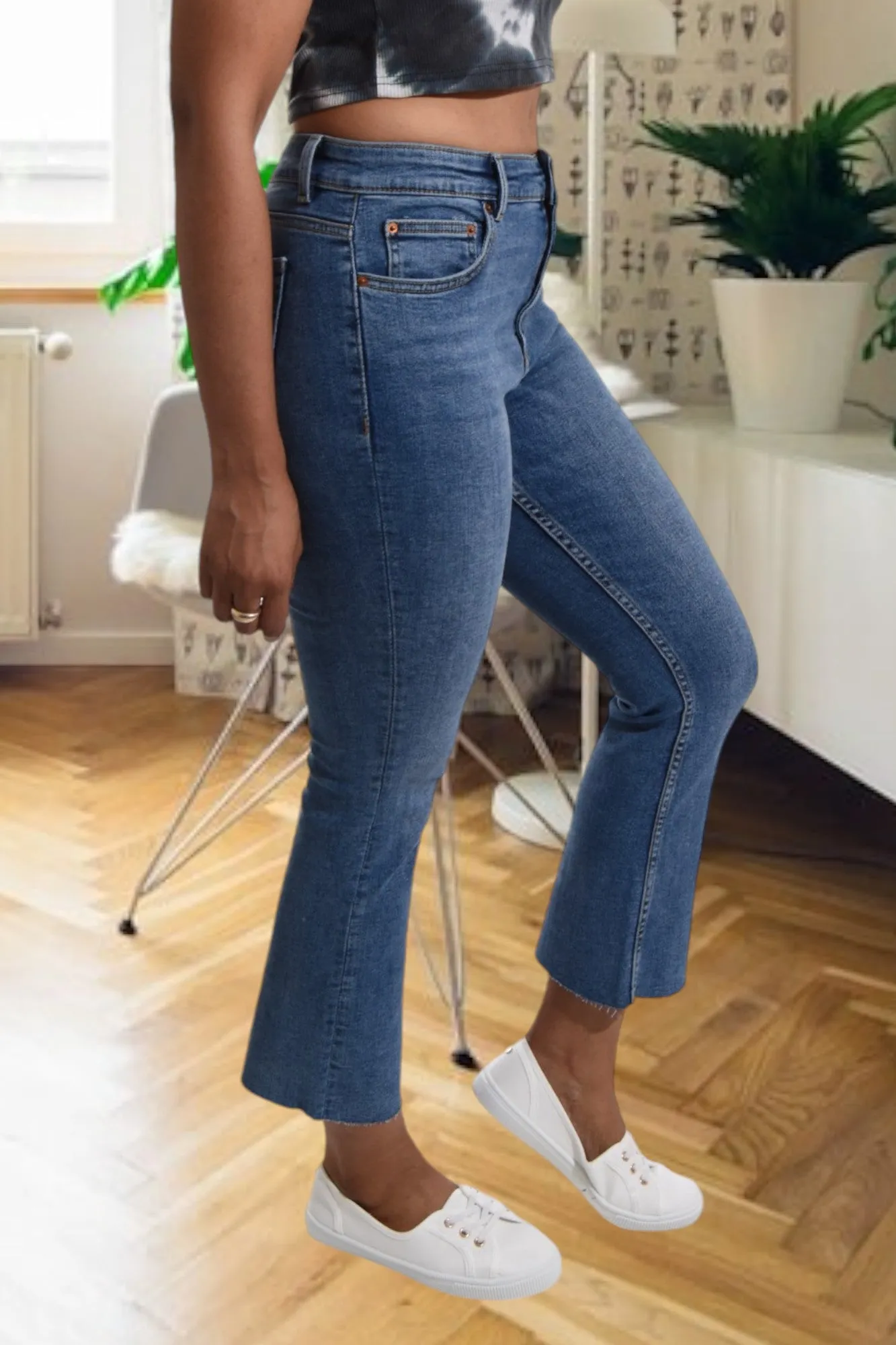 Mid Blue High Waist Jeans