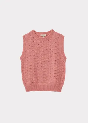 MOCHO CHILDREN'S CASHMERE VEST - PINK