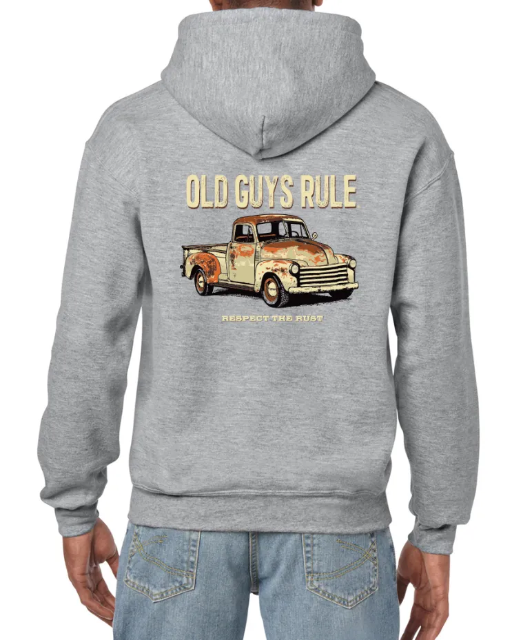 Old Guys Rule Respect The Rust Hoodie Grey No