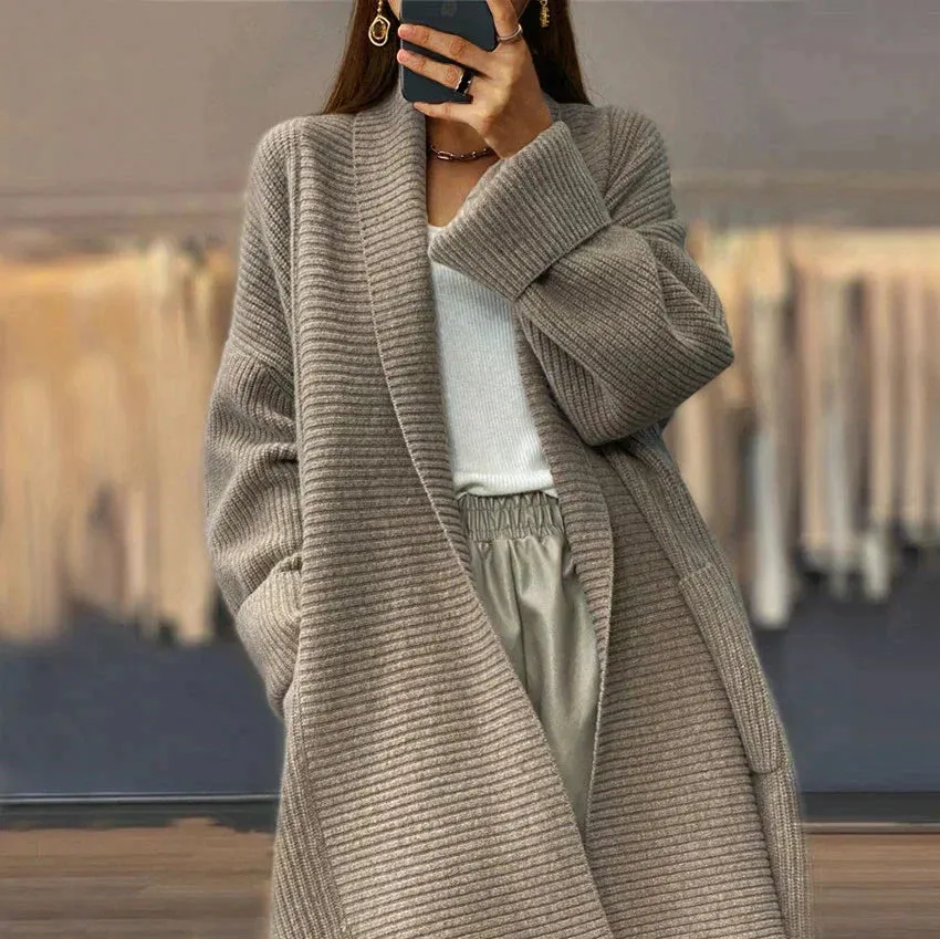 Oversized Geribd Gebreid Vest