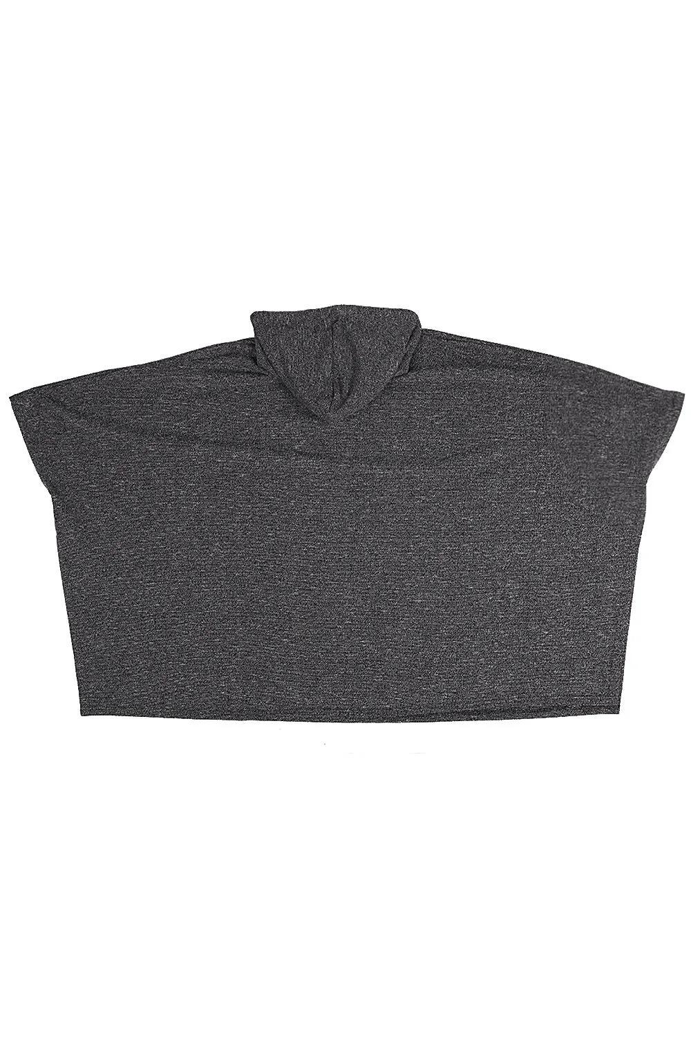 Poncho capuche large gris 1902C