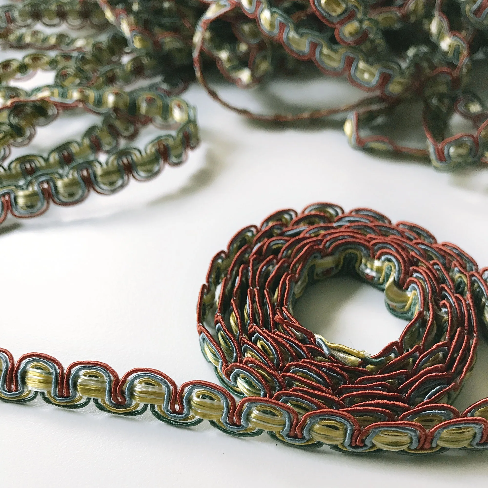 Red and Emerald Green High Quality Decorative Gimp Trim by the yard