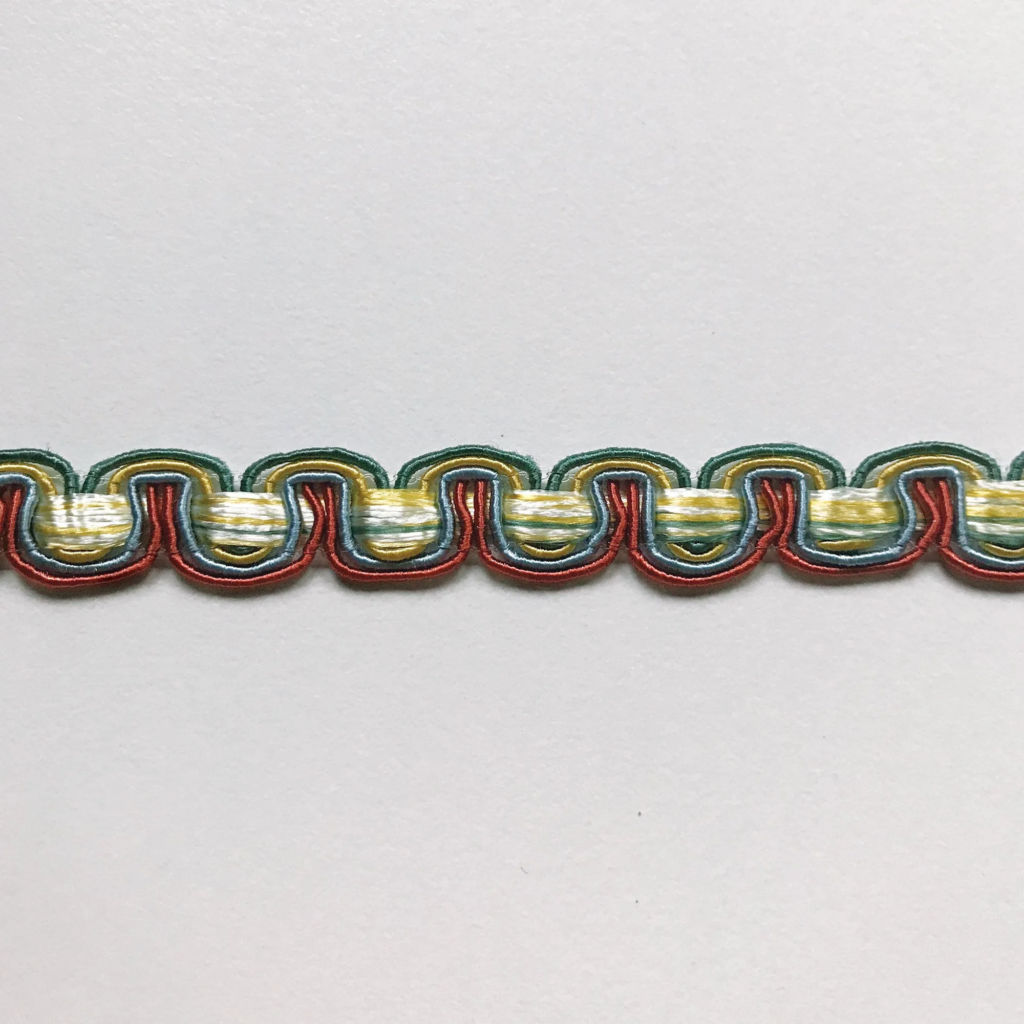 Red and Emerald Green High Quality Decorative Gimp Trim by the yard