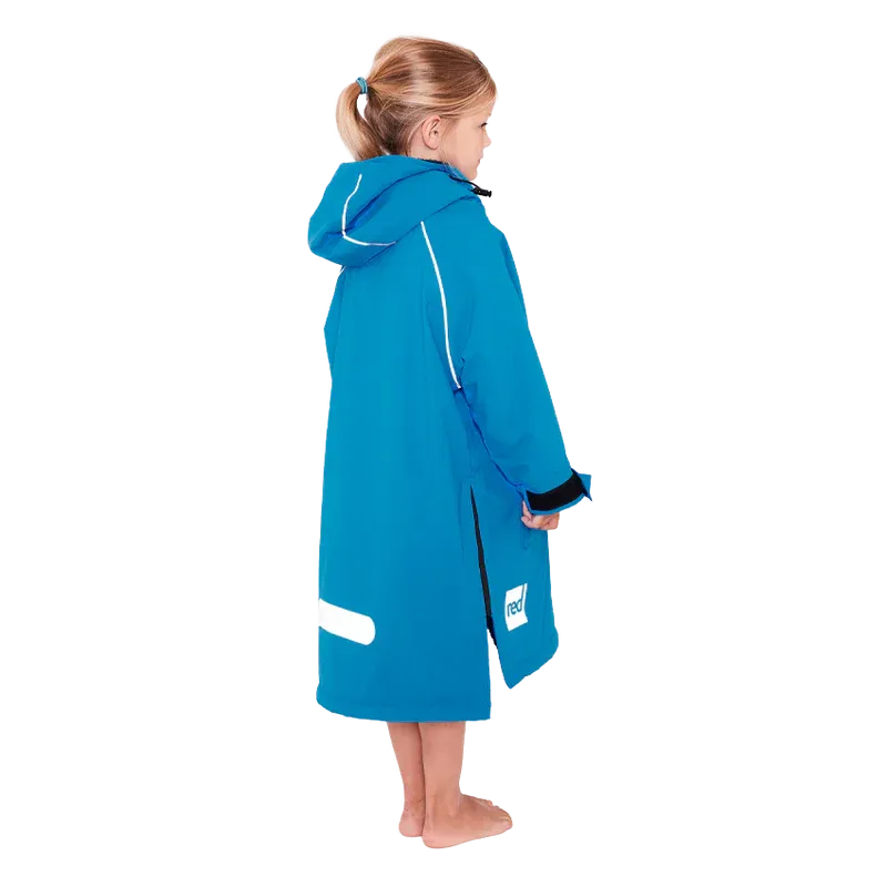 Red Original Change Kids Poncho Half-Zip Long Sleeve - Marine