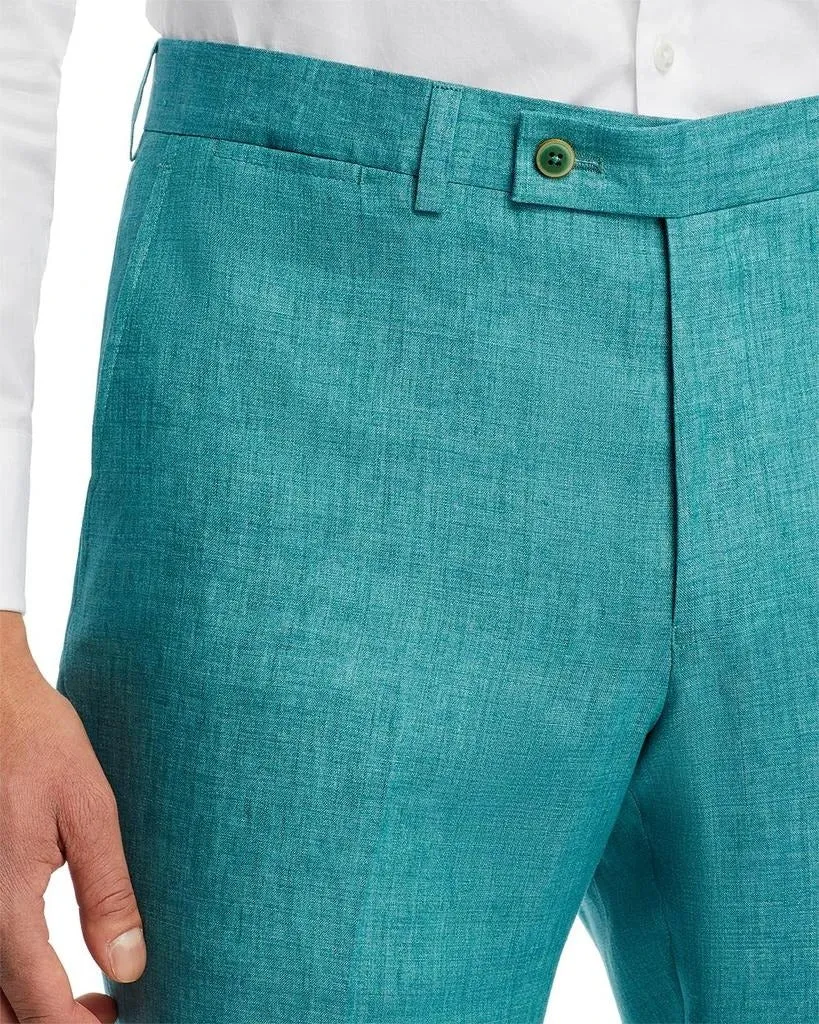 Robert Graham Mens Delave Slim Fit Linen Suit Dress Pants Size 32 Teal Green