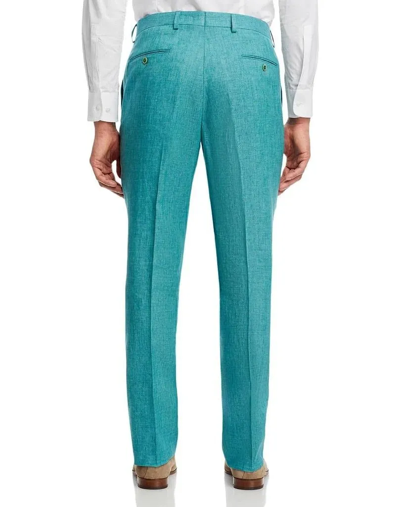 Robert Graham Mens Delave Slim Fit Linen Suit Dress Pants Size 32 Teal Green