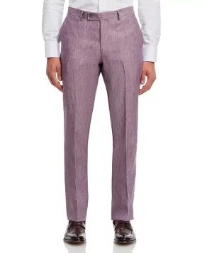 Robert Graham Mens Delave Slim Fit Linen Suit Dress Pants Size 36 Purple