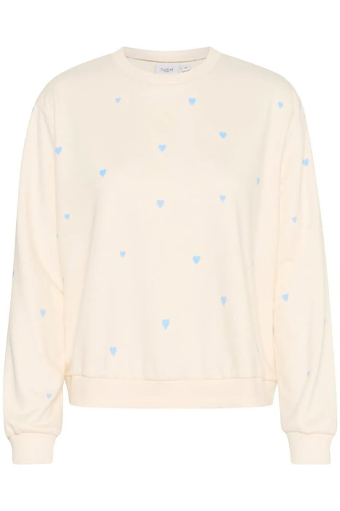Saint Tropez 30513176 DagnaSZ Cream Jumper with Blue Hearts