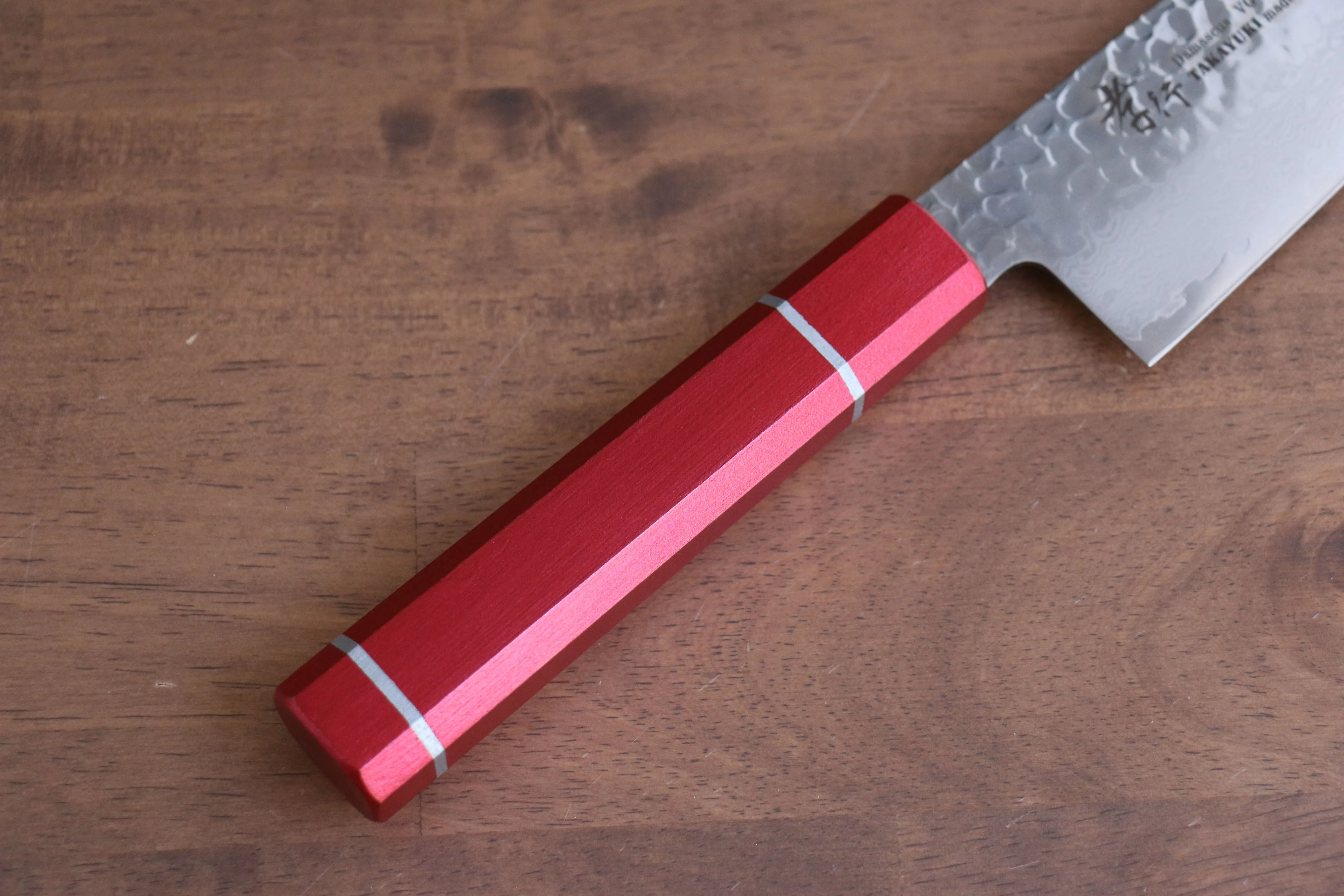 Sakai Takayuki VG10 33 Layer Damascus Santoku 170mm Live oak Lacquered (Kouseki) Handle