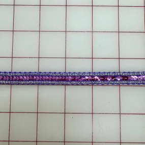 Sequin Trim - 1/2-inch Lilac and Silver