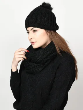 Sequined Muffler and Cap
