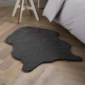 Shaped Rug Shaped Rug by Fusion in Charcoal 60 x 90cm