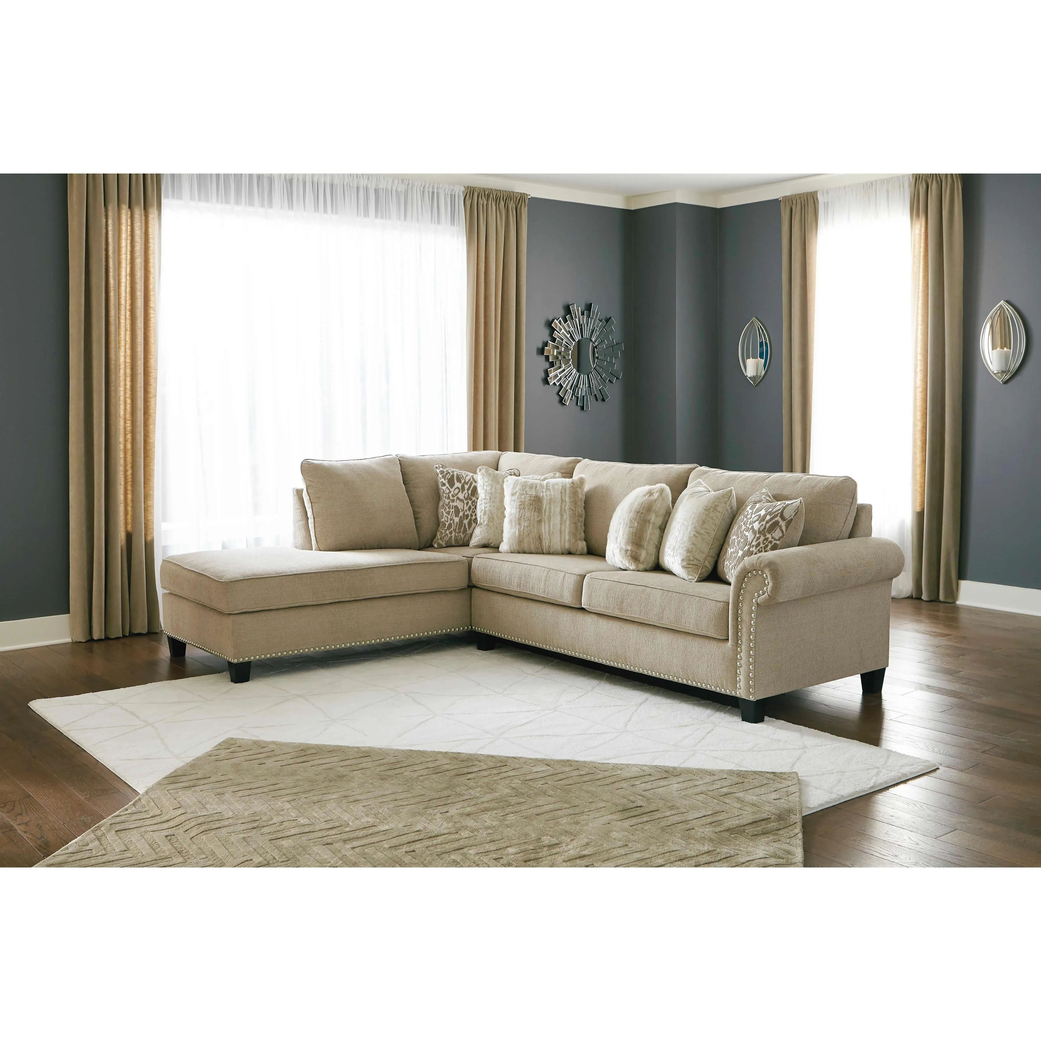 Signature Design by Ashley Dovemont Fabric 2 pc Sectional 4040116/4040167