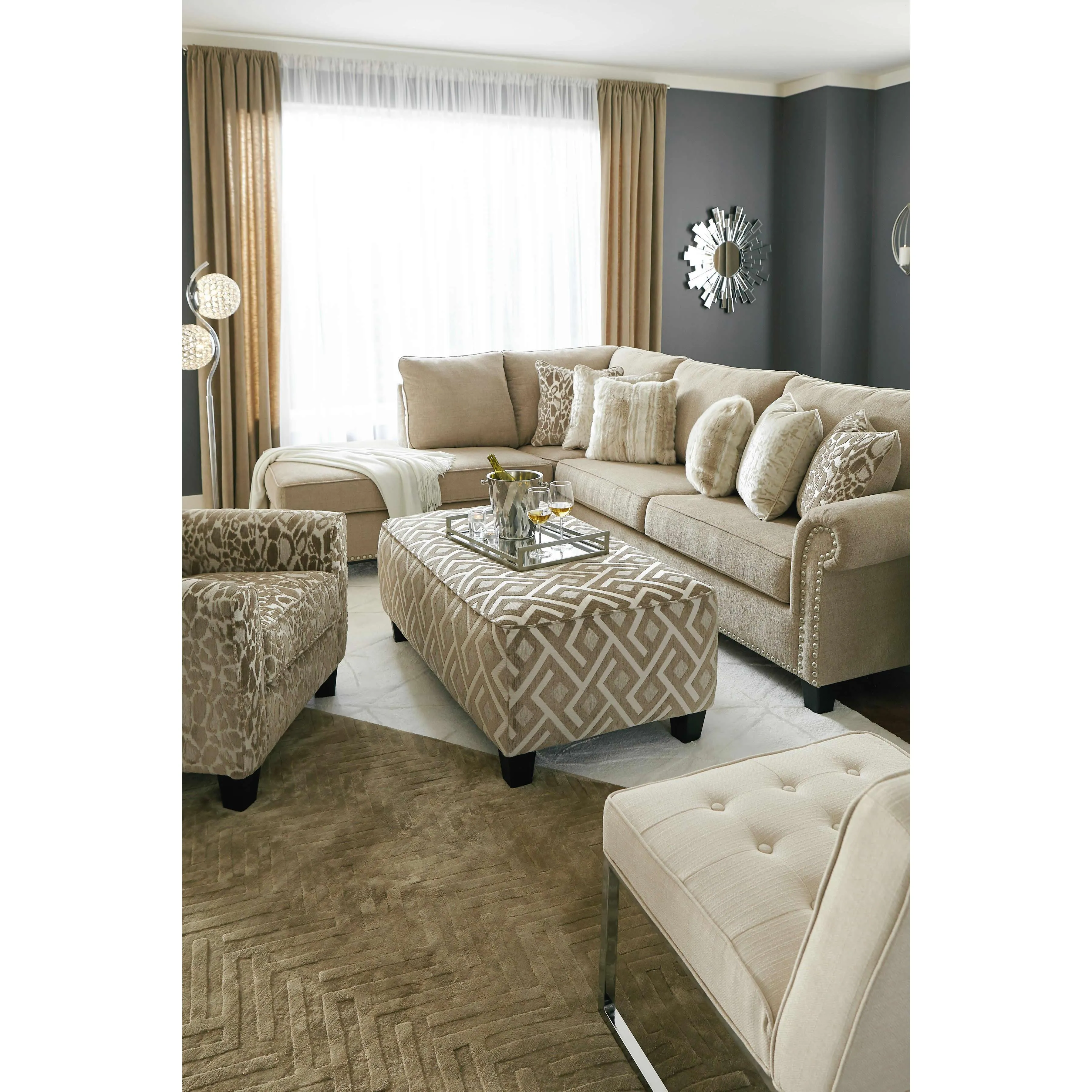 Signature Design by Ashley Dovemont Fabric 2 pc Sectional 4040116/4040167